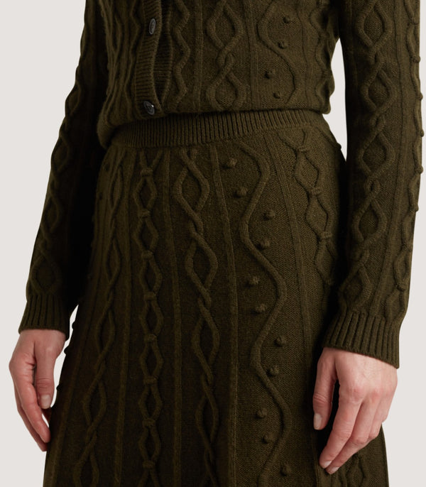 Purdey Women's Cashmere Aran Skirt