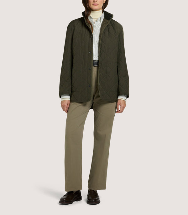 Purdey Women's Dark Olive Quilted Purdey Jacket
