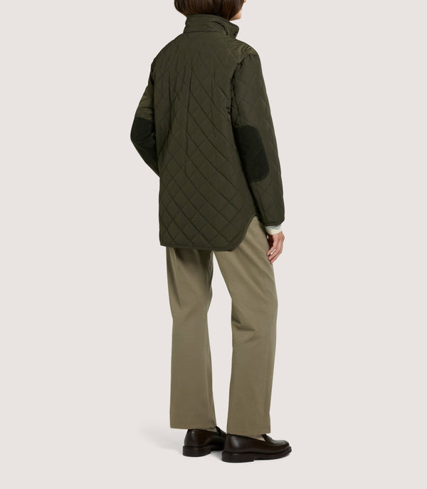 Purdey Women's Dark Olive Quilted Purdey Jacket