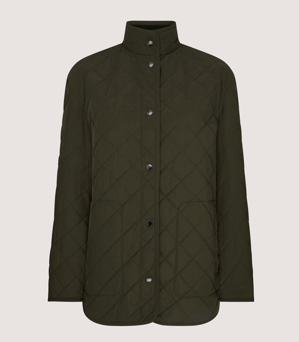 purdey Women's Dark Olive Quilted Purdey Jacket