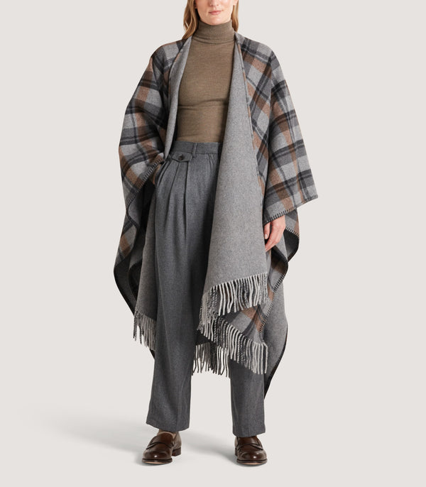 Purdey Women's Gun Club Check Reversible Poncho