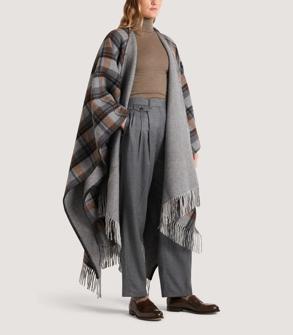 Purdey Women's Gun Club Check Reversible Poncho