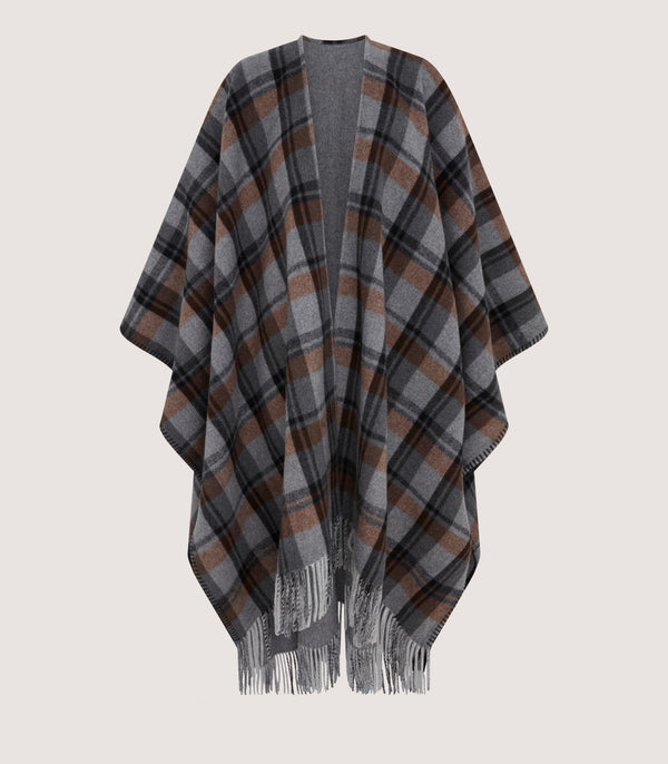 purdey Women's Gun Club Check Reversible Poncho