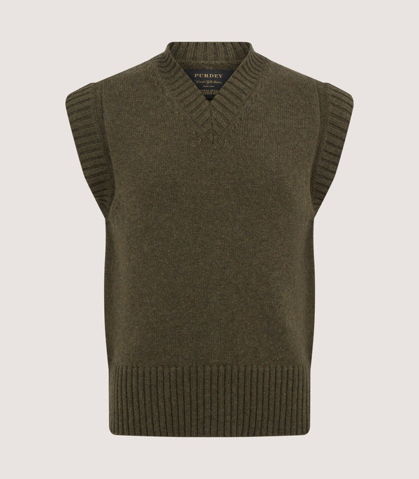 purdey Women's Islay British Outdoor Vest in Loden