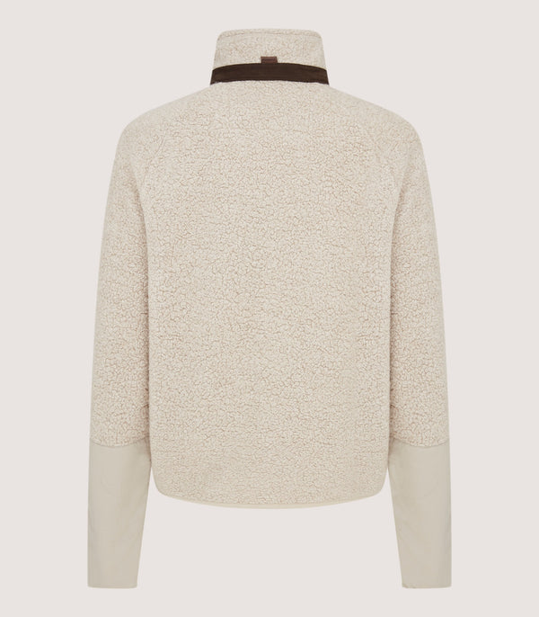 Purdey Women's Merino Lux Fleece Jacket In Taupe