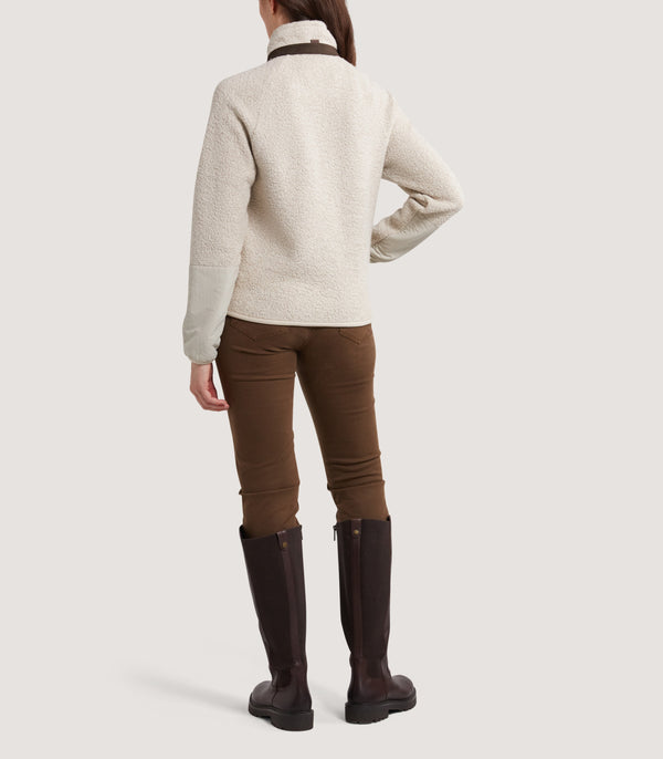 Purdey Women's Merino Lux Fleece Jacket In Taupe