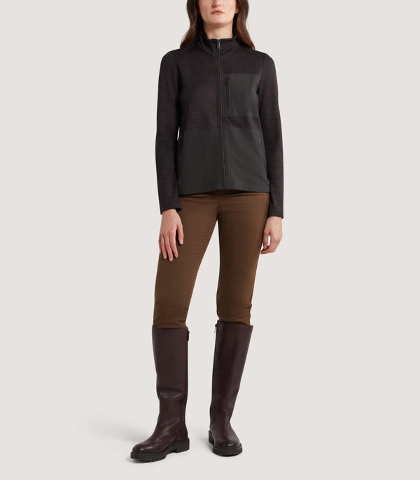 Purdey Women's Merino Tech Jersey Jacket In Bark