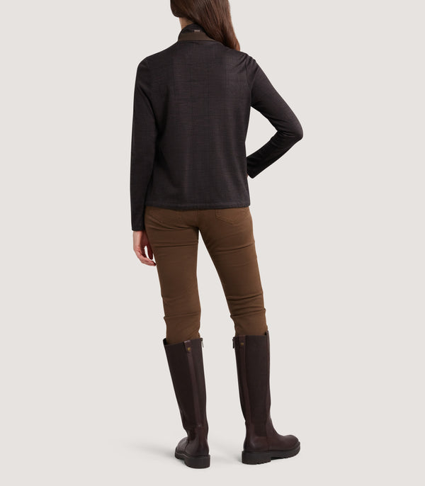 Purdey Women's Merino Tech Jersey Jacket In Bark