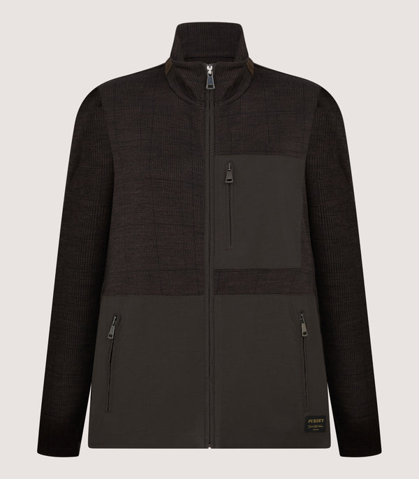 purdey Women's Merino Tech Jersey Jacket in Bark
