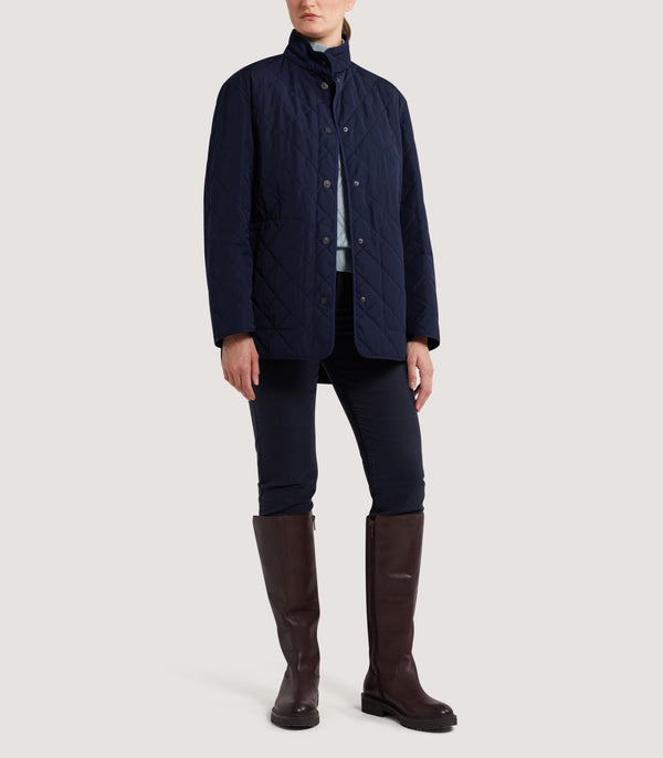Purdey Women's Navy Quilted Purdey Jacket