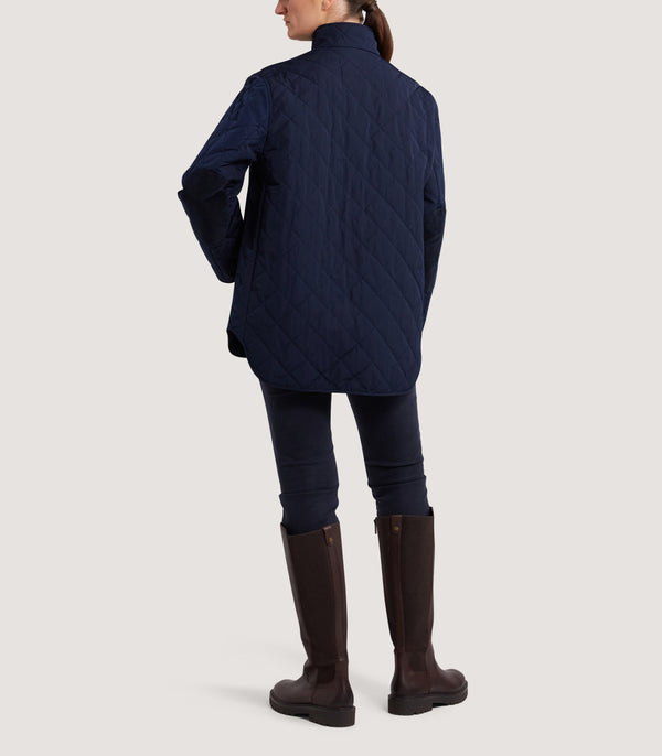Purdey Women's Navy Quilted Purdey Jacket