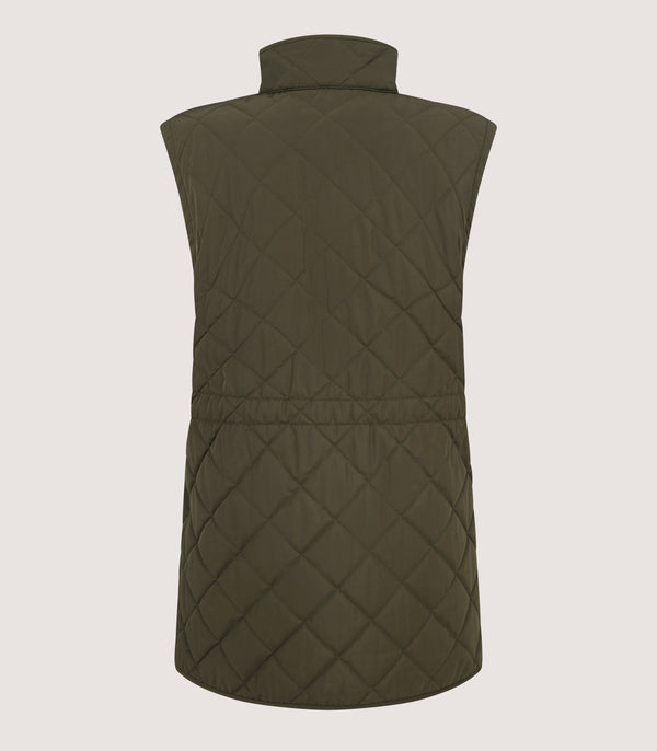Purdey Women's Quilted Purdey Gilet In Dark Olive