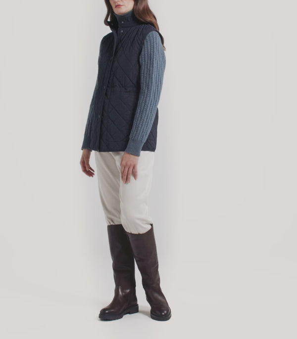 Purdey Women's Quilted Purdey Gilet In Navy