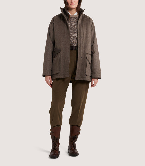 Purdey Women's Raglan Field Coat In Taupe