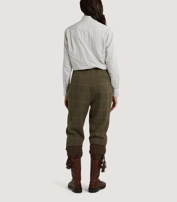 Purdey Women's Tattersall Shooting Shirt In Camel