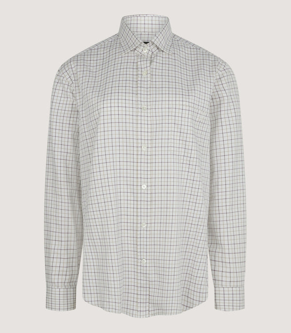 purdey Women's Tattersall Shooting Shirt in Camel