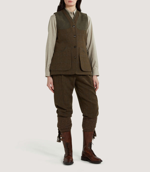 Purdey Women's Tweed Shooting Vest In Oakley