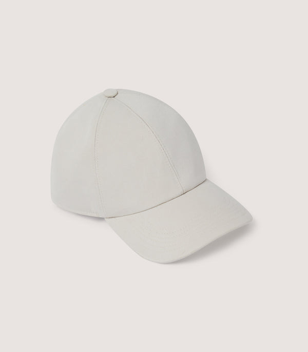 purdey Wool Cotton Baseball Cap in Stone