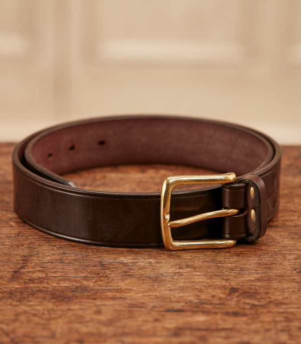 Purdey Unlined Bridle Leather Belt In Purdey Havana