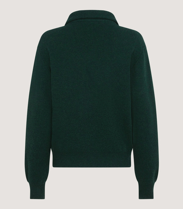 Purdey Women's Berkeley Shirt Collar Sweater In Emerald