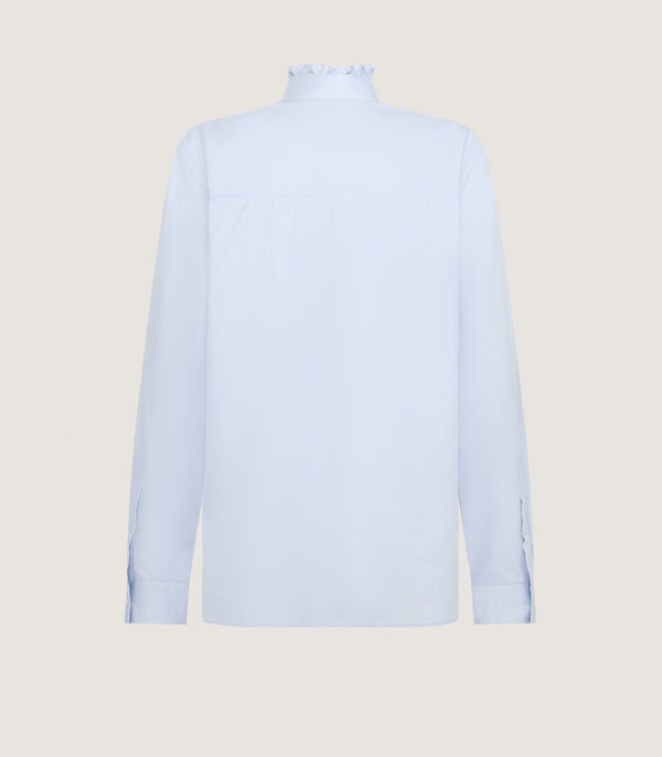 Purdey Women's Cotton Pie Crust Shirt In Oxford Blue