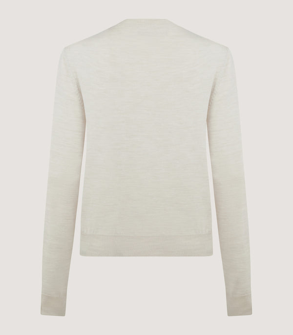 Purdey Women's Curzon Birds Round Neck Sweater In Ivory