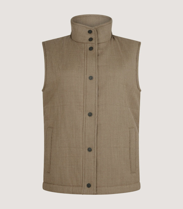 purdey Women's Eccleston Padded Gilet in Peppercorn