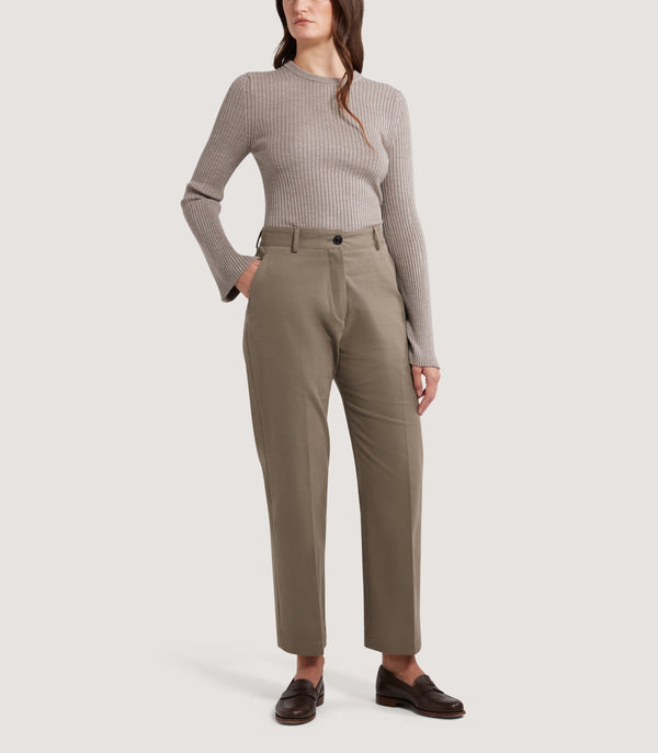 Purdey Women's Hartfell Cash Silk Wool Sweater In Taupe