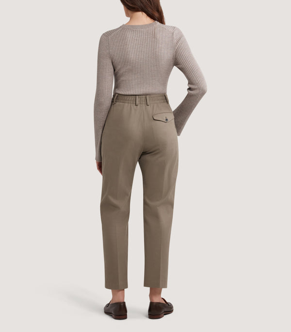 Purdey Women's Hartfell Cash Silk Wool Sweater In Taupe