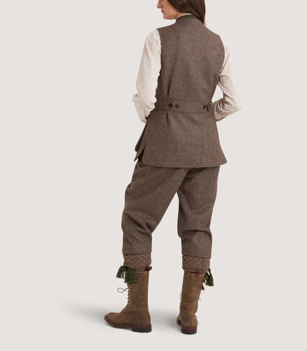 Purdey Women's Lightweight Tweed Shooting Vest In Heather