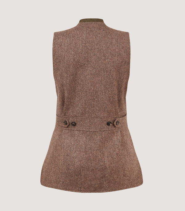 Purdey Women's Lightweight Tweed Shooting Vest In Heather