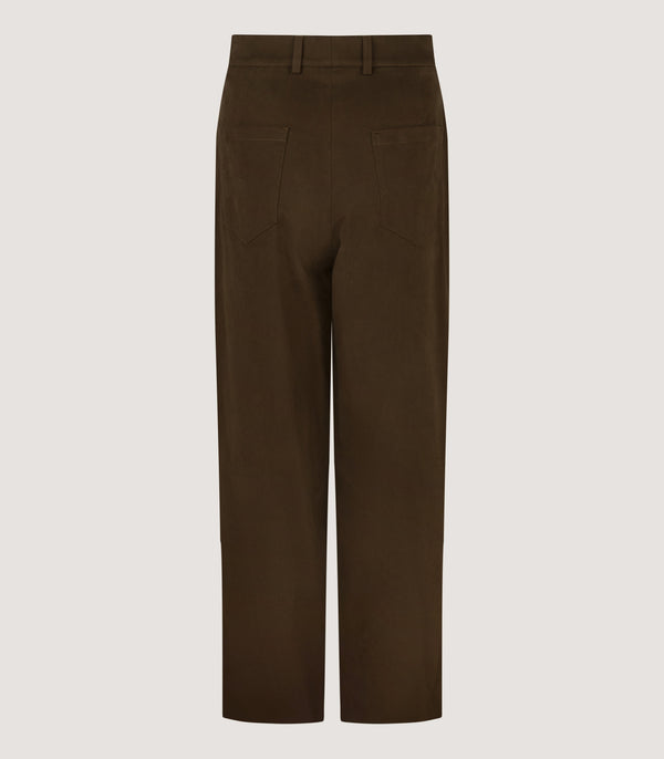 Purdey Women's Straight Leg Seymour Trousers In Dark Olive