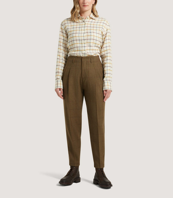 Purdey Women's Tweed Two Pleat Sporting Trouser In Lomond