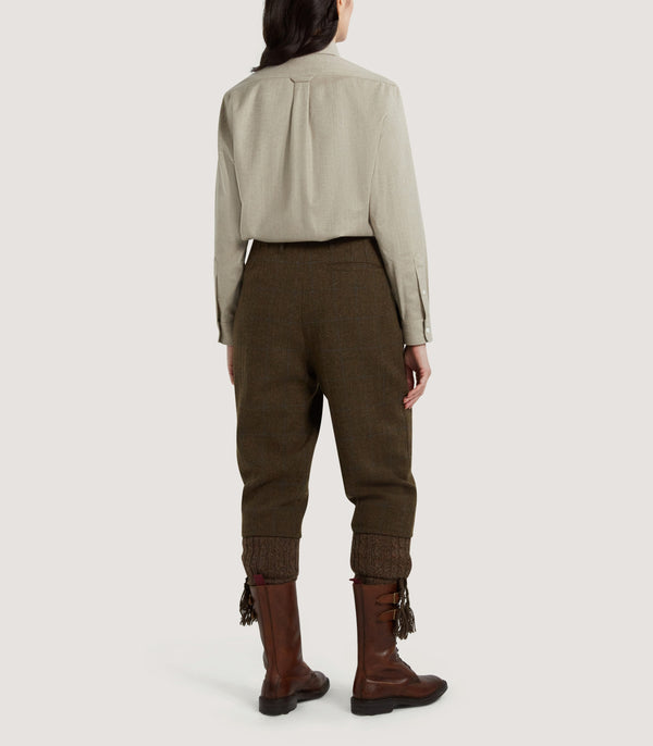 Purdey Women's Wool Cashmere Button Down Shirt In Stone