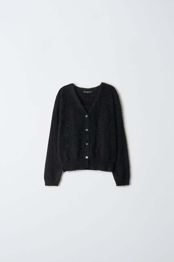 Pure Cashmere Nyc Brushed Sleeveless Top And Cardigan Set_Black