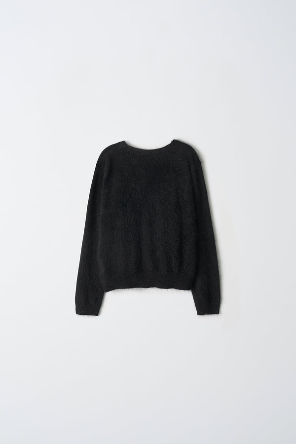 Pure Cashmere Nyc Brushed Sleeveless Top And Cardigan Set_Black