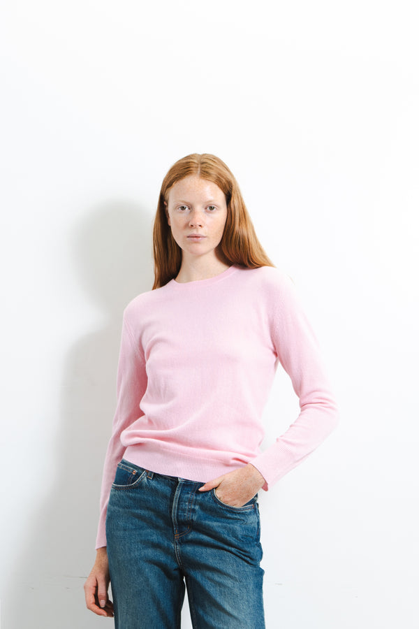 Pure Cashmere Nyc Classic Crew Neck Sweater_Pink Blush