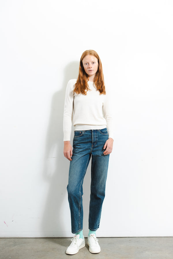 Pure Cashmere Nyc Classic Crew Neck Sweater_Vintage White