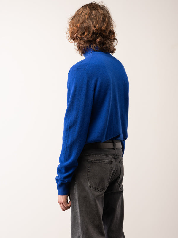 Pure Cashmere Nyc Men Turtleneck Sweater_Royal Blue