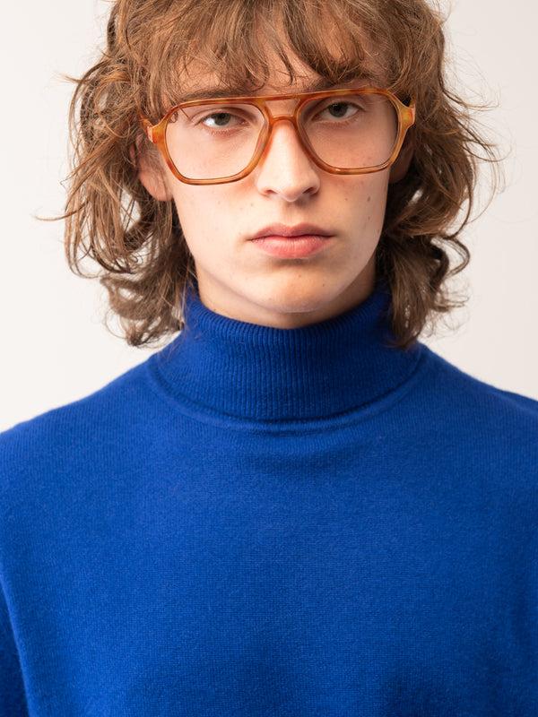 Pure Cashmere Nyc Men Turtleneck Sweater_Royal Blue