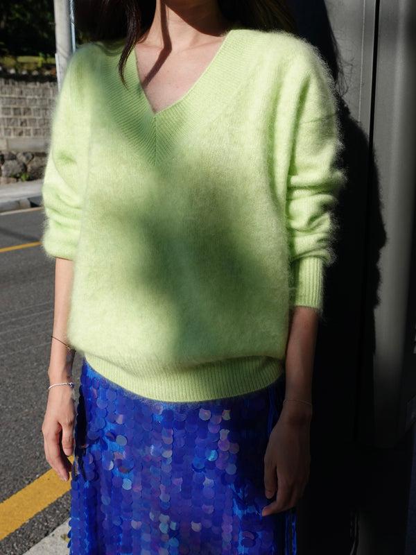 pure cashmere nyc [MJ Collection]Brushed Cashmere V Neck Sweater