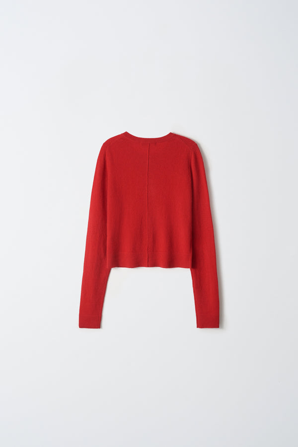 Pure Cashmere Nyc Buttoned Cardigan_Chili Red