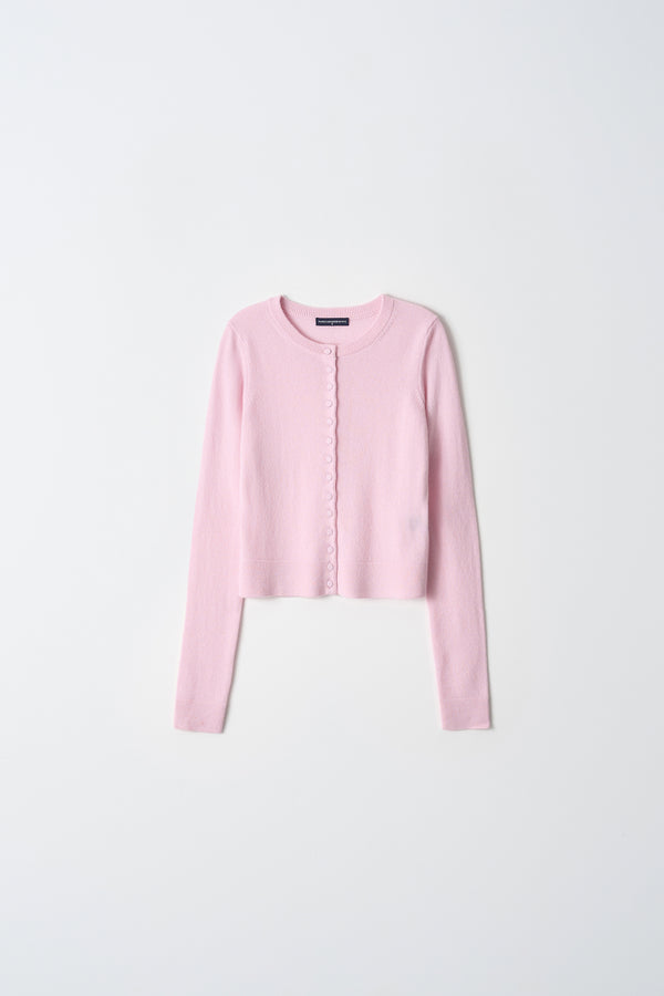 Pure Cashmere Nyc Buttoned Cardigan_Pink Blush