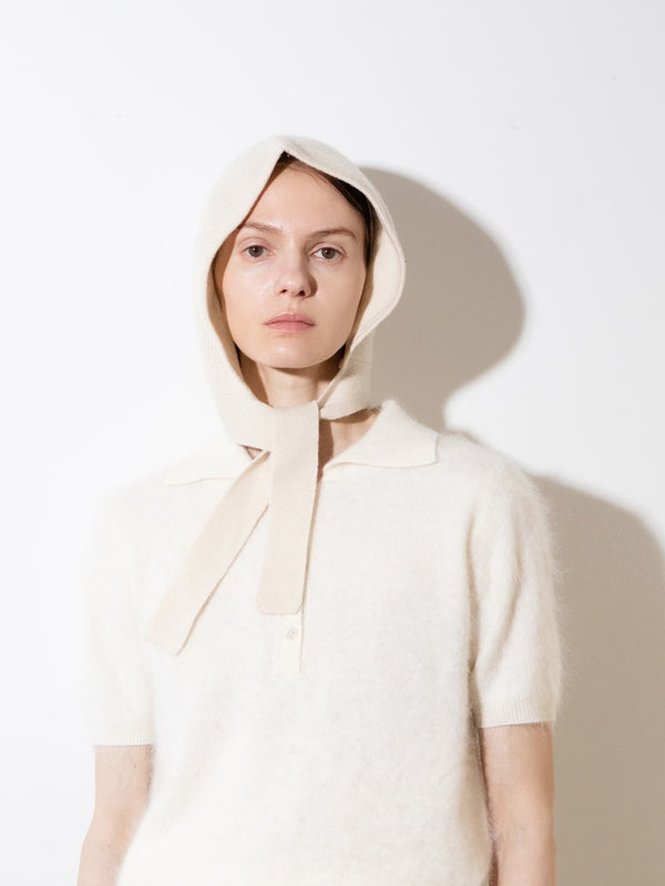 pure cashmere nyc Cashmere Bonnet_Vintage White