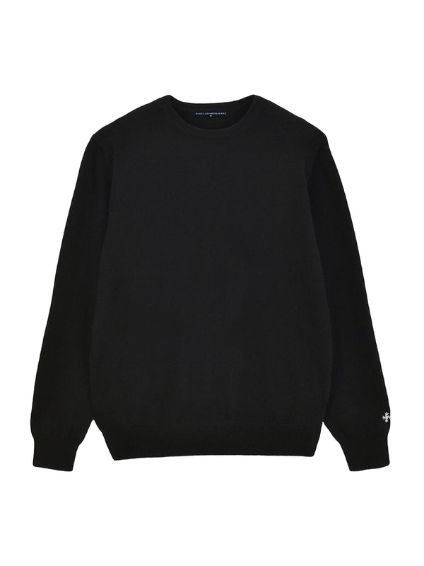Pure Cashmere Nyc Classic Crew Neck Sweater_Black