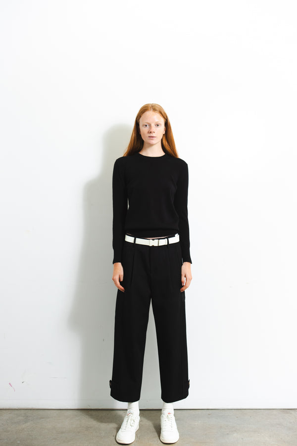 Pure Cashmere Nyc Classic Crew Neck Sweater_Black