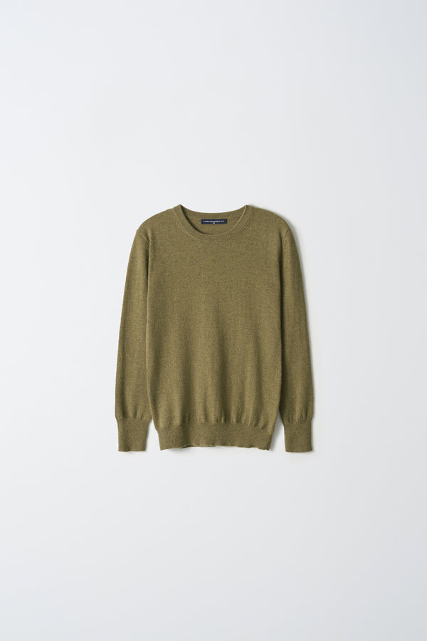 Pure Cashmere Nyc Classic Crew Neck Sweater_Olive