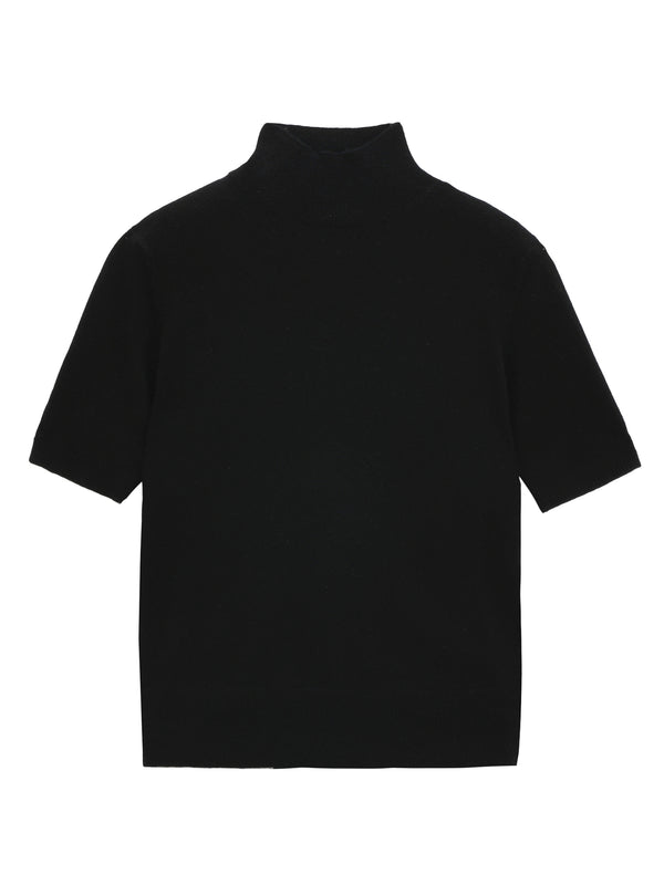 Pure Cashmere Nyc High Neck Shortsleeve_Black