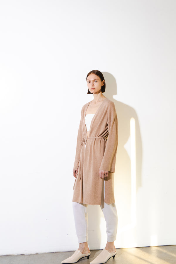Pure Cashmere Nyc Long Cardigan_Camel