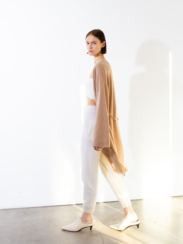 pure cashmere nyc Long Cardigan_Camel